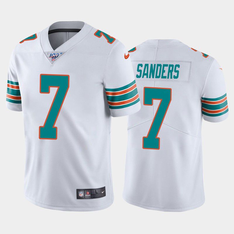 Men Miami Dolphins #7 Jason Sanders Nike White 100th Limited NFL Jersey->miami dolphins->NFL Jersey